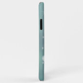 Coques Case-Mate iPhone Unicorne fleurie (vert brumeux avec étoiles) (Dos/Droite)