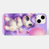 Coques Case-Mate iPhone Unicorne joueuse tenant un ballon (Verso (horizontal))
