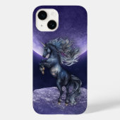 Coques Case-Mate iPhone Unicorne Lune violet (Verso)