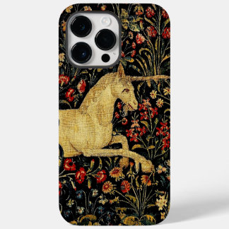 Coque Pour Pour iPhone 14 Pro Max Unicorne médiévale Midnight Floral Garden
