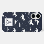 Coques Case-Mate iPhone Unicorne Midnight Sky Motif Monogramme (Verso (horizontal))