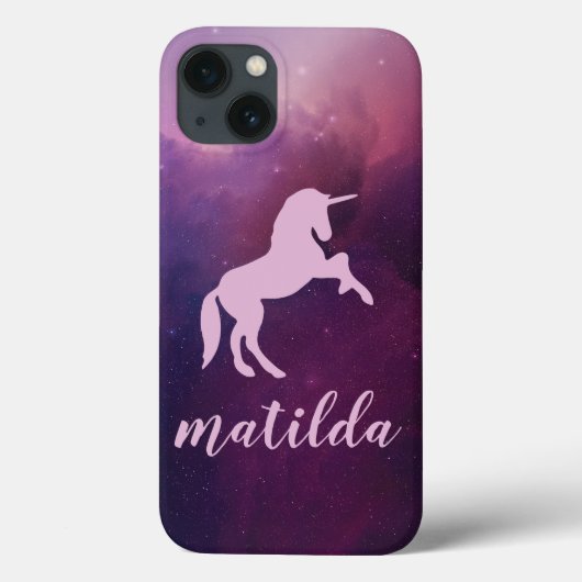 Coques Case-Mate iPhone unicorne mignonne mauve magique (Verso)