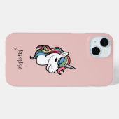 Coques Case-Mate iPhone Unicorne personnalisée avec Rainbow Mane (Verso (horizontal))