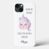 Coques Case-Mate iPhone Unicorne rose mignonne (Verso)