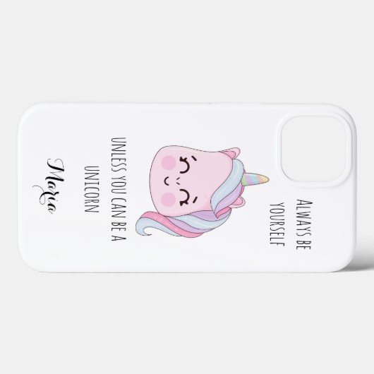 Coques Case-Mate iPhone Unicorne rose mignonne (Verso (horizontal))