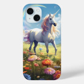 Coques Case-Mate iPhone Unicorne sur Meadow (Verso)