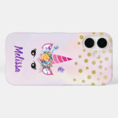 Coques Case-Mate iPhone Unicorne tendance avec Fleurs Papillons & Confetti (Verso (horizontal))