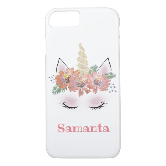 Coques Case-Mate iPhone Unicorne, Visage Unicorne, personnalisée, girly, f (Dos)