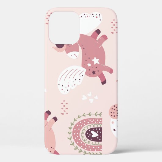 Coques Case-Mate iPhone Unicorns Rainbows : Pastel Magic Arrière - plan. (Verso)