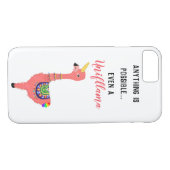 Coques Case-Mate iPhone Unifllama motivationnel : Unicorne-Flamant rose-la (Dos (Horizontal))