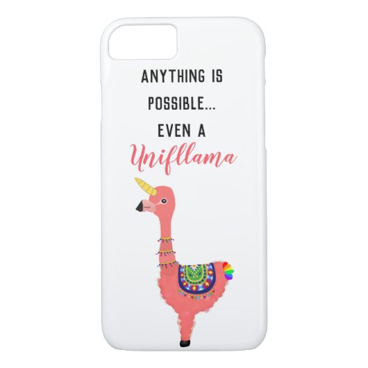 Coques Case-Mate iPhone Unifllama motivationnel : Unicorne-Flamant rose-la (Dos)
