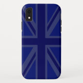 Coques Case-Mate iPhone Union Jack bleue élégante (Dos)