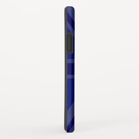 Coques Case-Mate iPhone Union Jack bleue élégante (Dos/Droite)