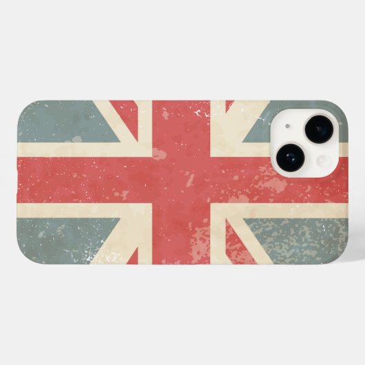 Coques Case-Mate iPhone Union Jack britannique en détresse (Verso (horizontal))