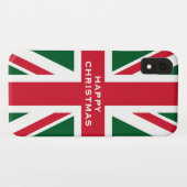 Coques Case-Mate iPhone Union Jack de Noël (Dos (Horizontal))