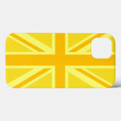 Coques Case-Mate iPhone Union Jack double jaune (Verso (horizontal))
