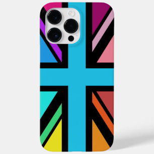 Coque Pour Pour iPhone 14 Pro Max Union Jack/Drapeau Multicolore+Noir