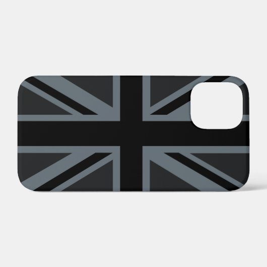 Coques Case-Mate iPhone Union Jack en noir gras (Verso (horizontal))