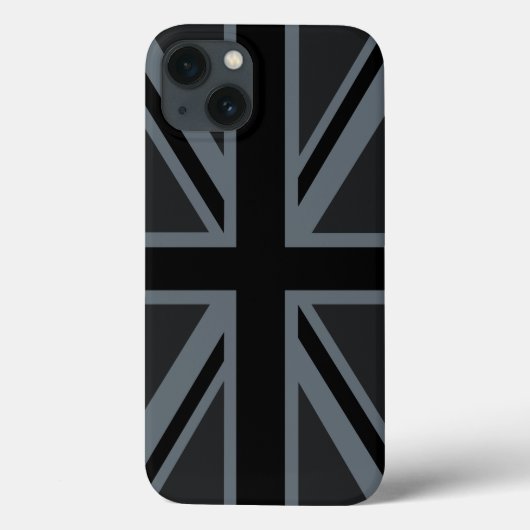 Coques Case-Mate iPhone Union Jack en noir gras (Verso)