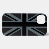 Coques Case-Mate iPhone Union Jack en noir gras (Verso (horizontal))
