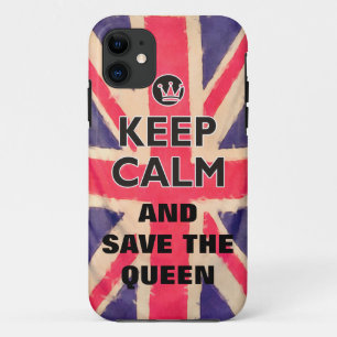 Etui iPhone Case-Mate UNION JACK FLAG grunge / KEEP CALM + your text
