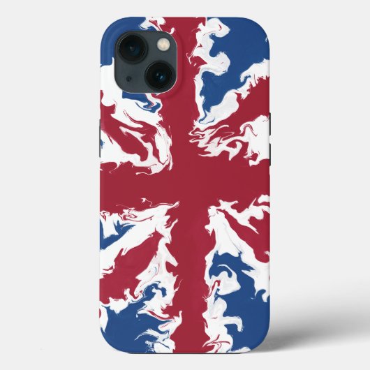 Coques Case-Mate iPhone Union Jack Liquid Art (Verso)