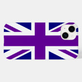 Coques Case-Mate iPhone Union Jack marine et violette (Verso (horizontal))