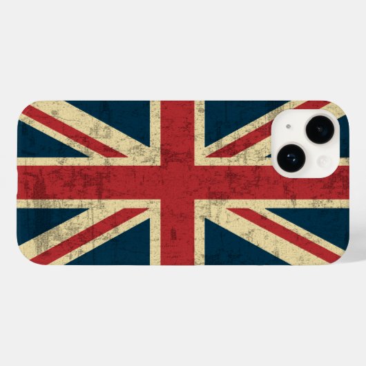 Coques Case-Mate iPhone Union Jack Vintage en détresse (Verso (horizontal))