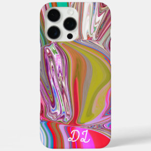 Coques iPhone 16 Pro Max Unique Abstrait Marbré Liquifié & Coloré