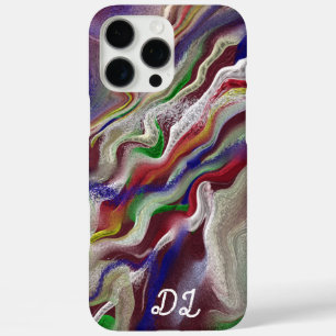 Coques iPhone 16 Pro Max Unique Abstrait Marbré Liquifié & Coloré