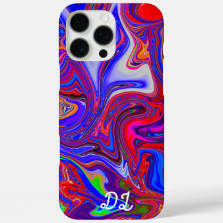 Coques iPhone 16 Pro Max Unique Abstrait Marbré Liquifié & Coloré