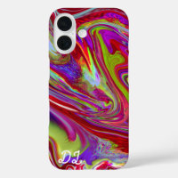 Unique Abstrait Marbré Liquifié & Coloré