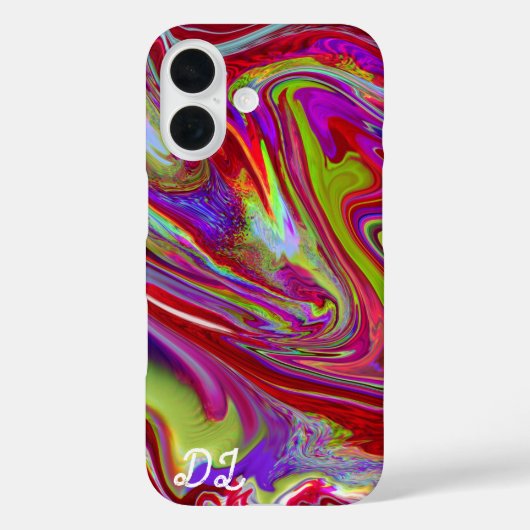 Coques Case-Mate iPhone Unique Abstrait Marbré Liquifié & Coloré (Verso)