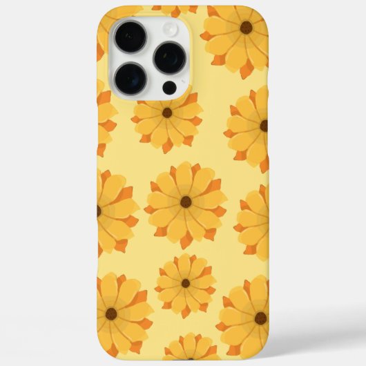 Coques Case-Mate iPhone unique élégant jaune floral (Verso)
