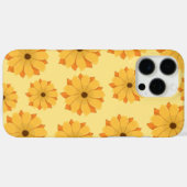 Coques Case-Mate iPhone unique élégant jaune floral (Verso (horizontal))