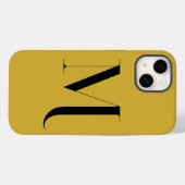 Coques Case-Mate iPhone Unique Extra Large Monogram Print M Or Métallisé (Verso (horizontal))