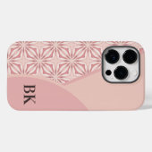 Coques Case-Mate iPhone Unique Feminine Jolie rose Motif géométrique (Verso (horizontal))