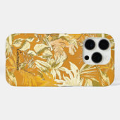 Coques Case-Mate iPhone Unique Feuille Tropicale Jaune Moderne Personnalis (Verso (horizontal))