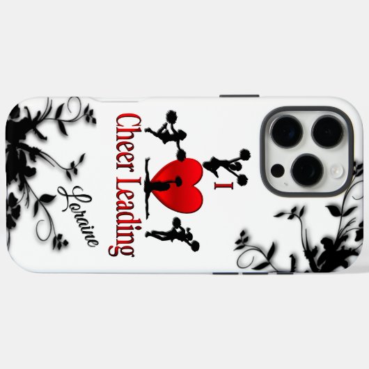 Coques Case-Mate iPhone Unique I Heart Cheerleading Personal (Verso (horizontal))