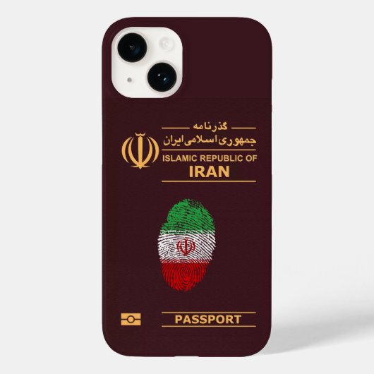 Coques Case-Mate iPhone Unique Iran Travel Pass Passeport Imprimer Souveni (Verso)