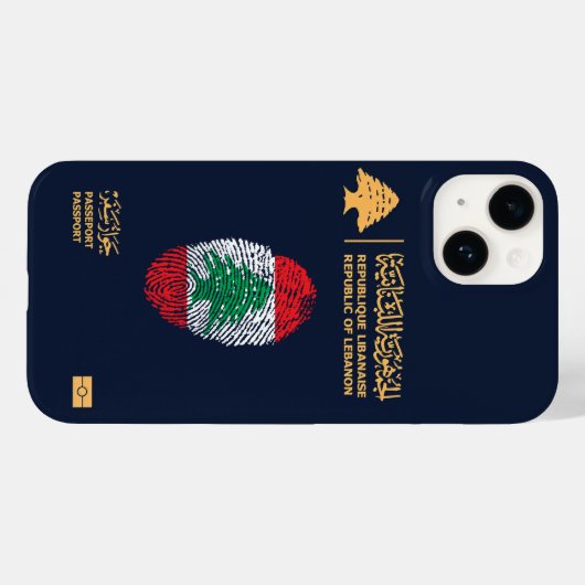 Coques Case-Mate iPhone Unique Liban Voyage Passeport Imprimer Souvenir (Verso (horizontal))