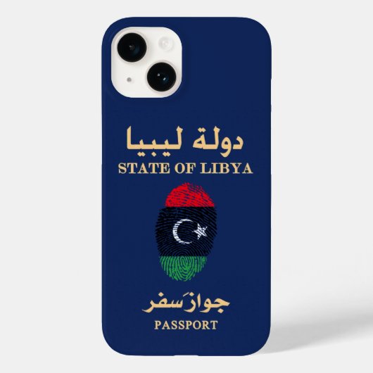 Coques Case-Mate iPhone Unique Libye Voyage Passeport Imprimer Souvenir (Verso)