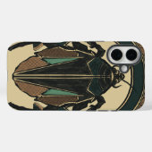 Coques Case-Mate iPhone Unique Main Tirée Cockroach Bold Déco Brown Turquo (Verso (horizontal))