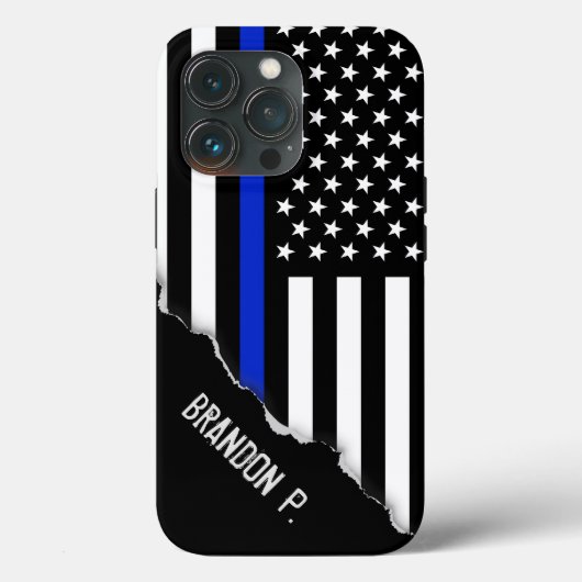 Coques Case-Mate iPhone Unique regard déchiré | Drapeau de police de la Li (Verso)