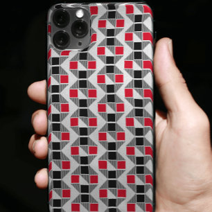 Case-Mate iPhone Case Unique rouge et noir Moderne esthétique