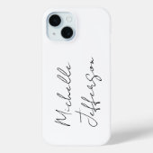 Coques Case-Mate iPhone Unique Stylish Moderne Calligraphie Plain (Verso)