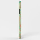 Coques Case-Mate iPhone Unique Turquoise Vert Turquoise Bleu Orange Swirl  (Dos/Droite)