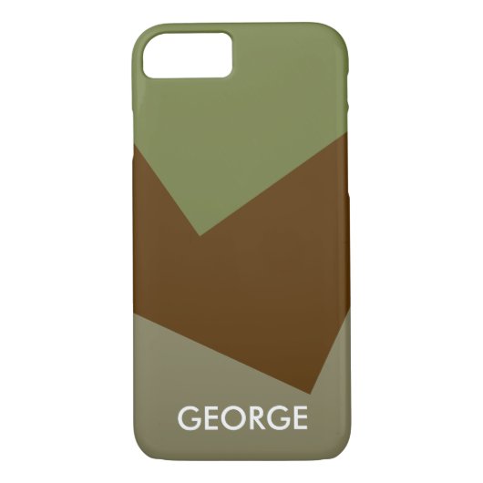 Coques Case-Mate iPhone Uniquement Arrière - plan couleur - vert olive bru (Dos)