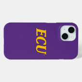 Coques Case-Mate iPhone Université de Caroline de l'Est | Logo de l'écu (Verso (horizontal))