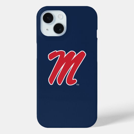 Coques Case-Mate iPhone Université du Mississippi | Script M (Verso)